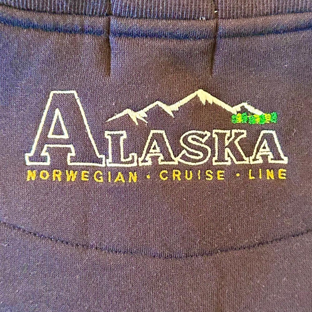 Norwegian Cruise Line Ocean Explorer Alaska Navy Quarter Zip Sweatshirt Mens XL - Picture 10 of 10
